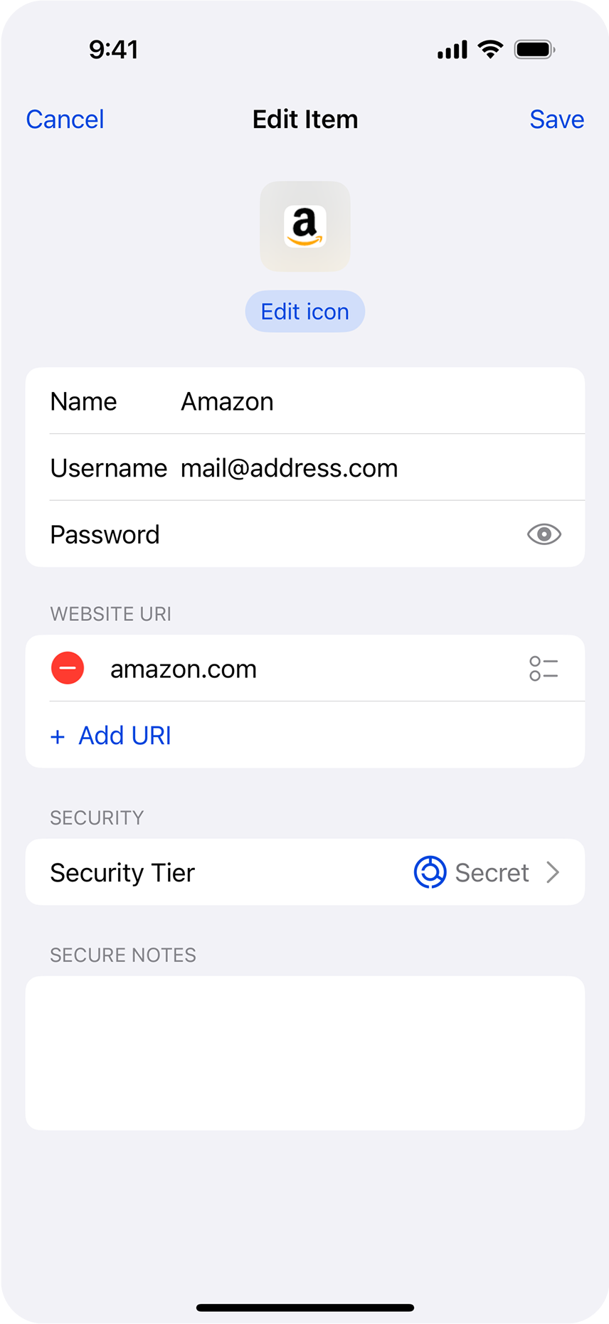 2FAS Pass App - New password
